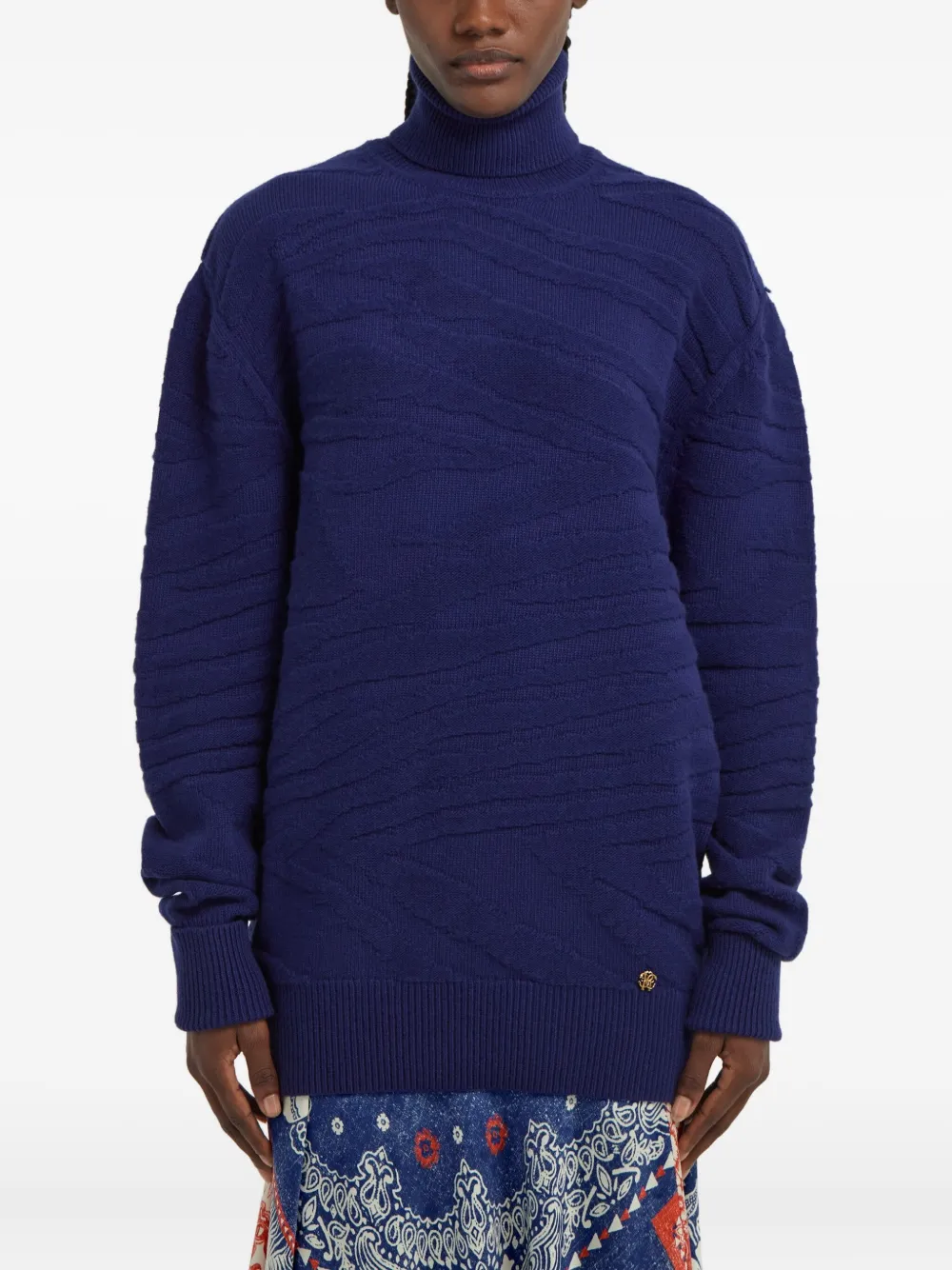 Roberto Cavalli Wollen coltrui Blauw