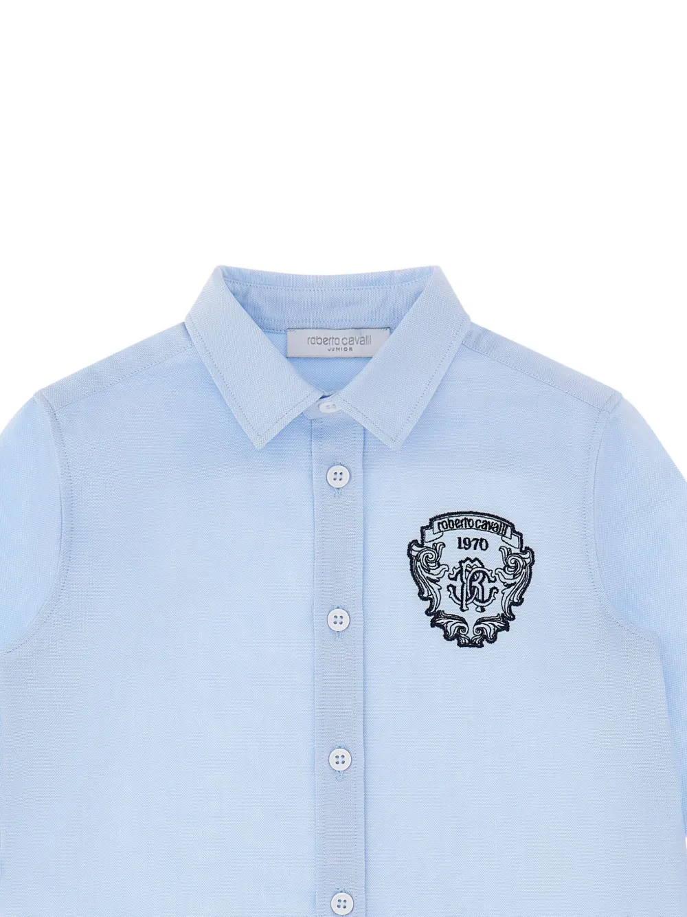 Roberto Cavalli Shirt met logopatroon Blauw