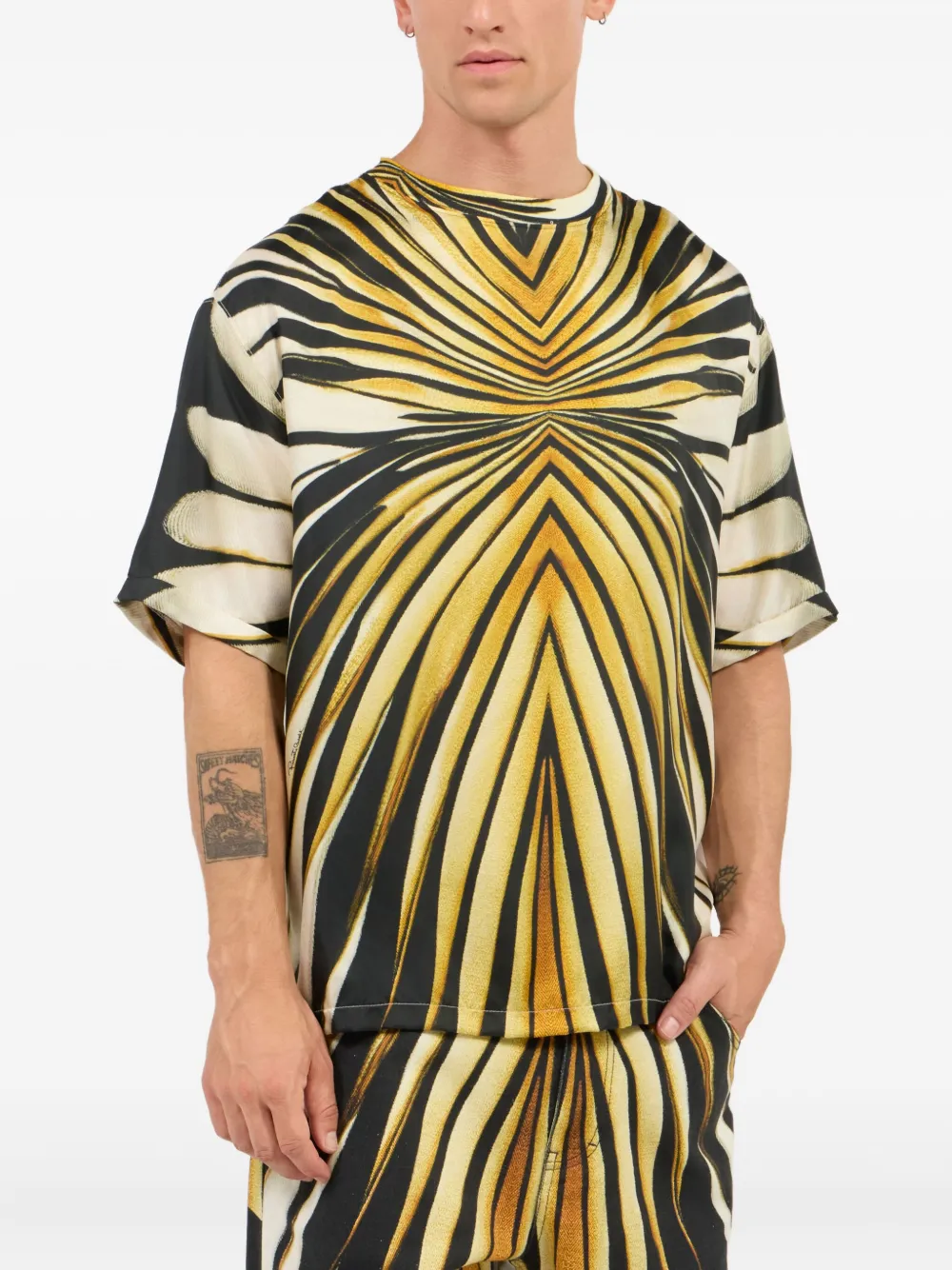 Roberto Cavalli Ray Of Gold T-shirt met print Wit