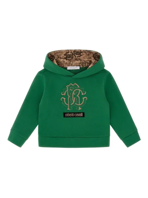 Roberto Cavalli hoodie con logo bordado