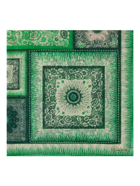 Roberto Cavalli mascada de seda con motivo de cebra