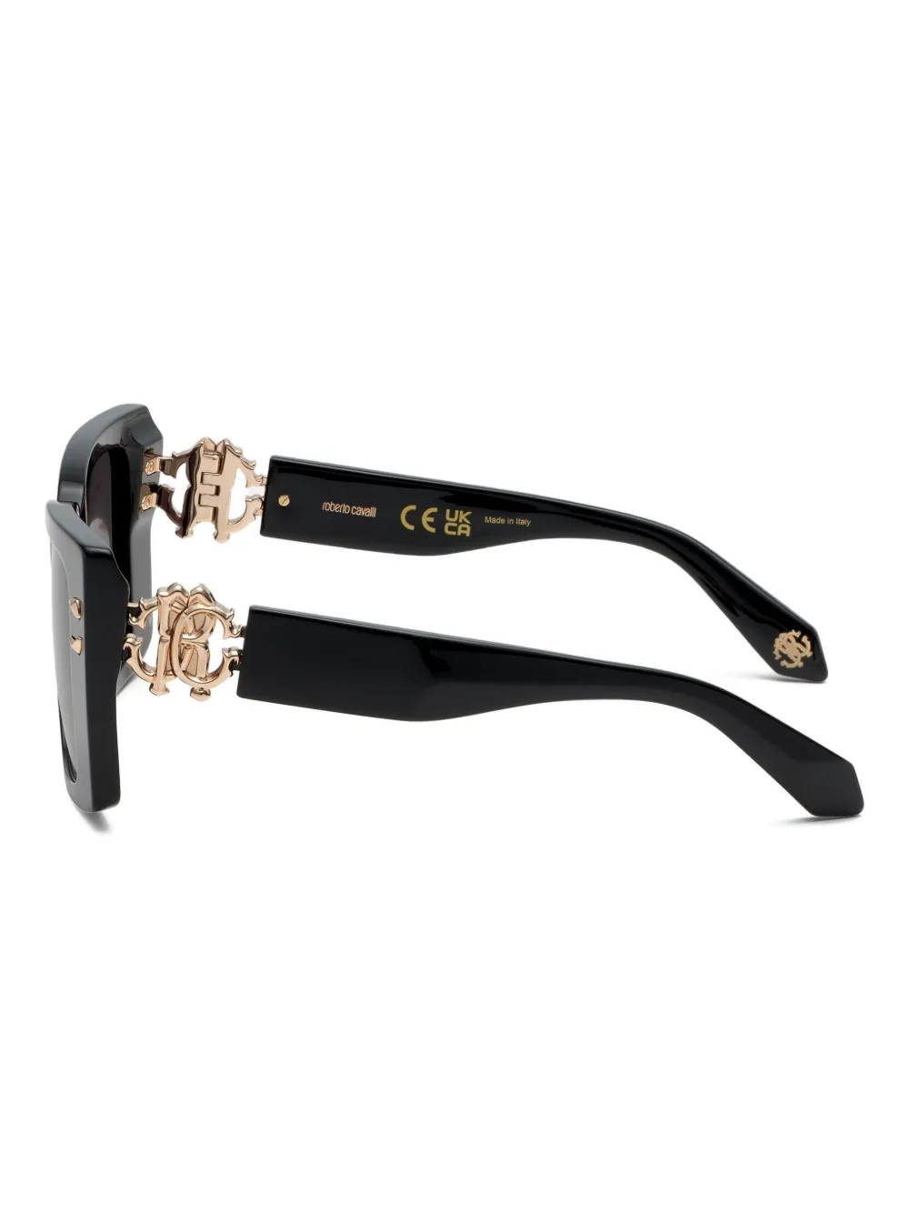 Roberto Cavalli Zonnebril met oversized montuur Zwart