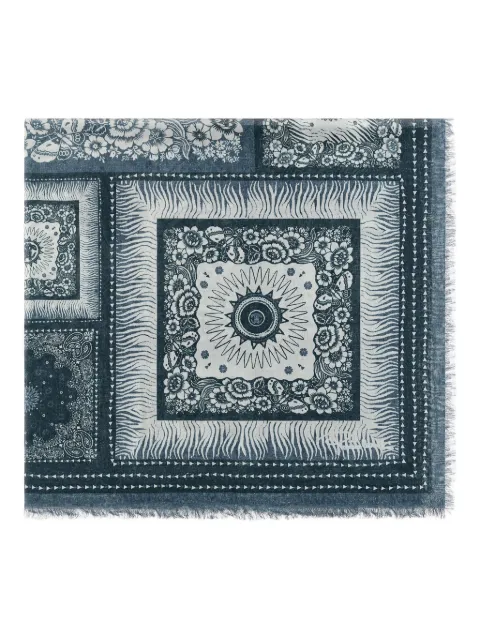 Roberto Cavalli zebra-pattern logo-detail shawl