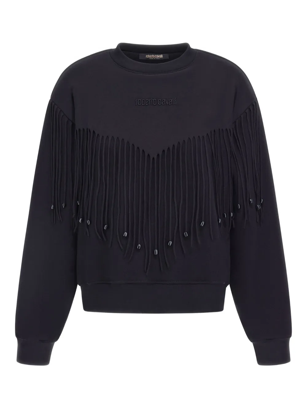 Roberto Cavalli sudadera con flecos | negro | Image 1