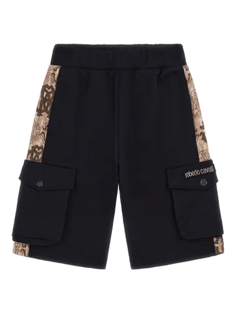 Roberto Cavalli Junior logo cotton shorts
