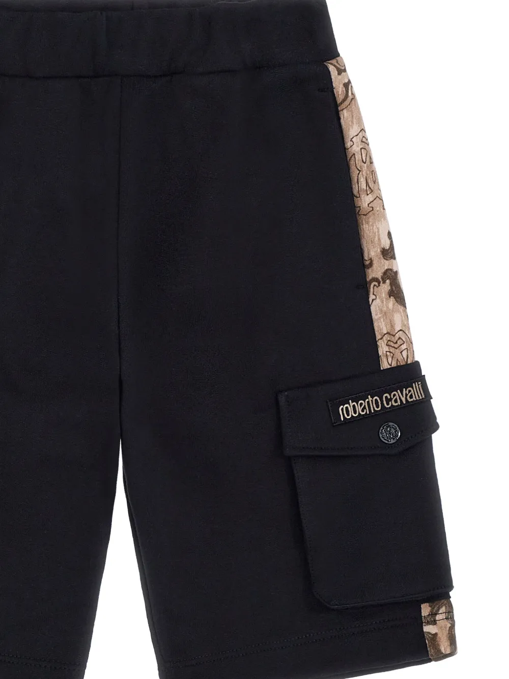 Roberto Cavalli Junior Shorts met logo Zwart