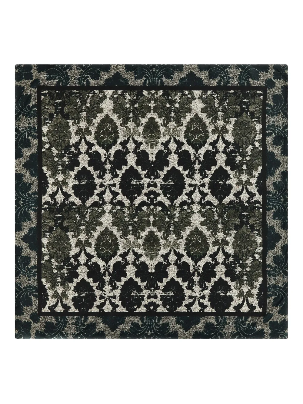 Roberto Cavalli Brocade-print Silk Scarf In Multi