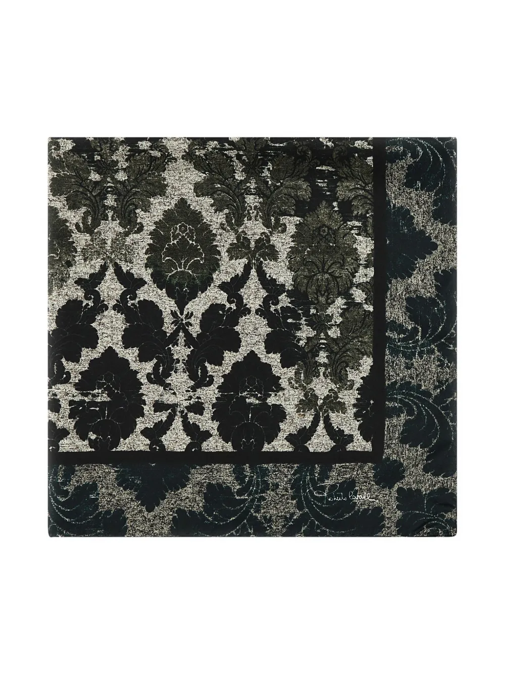 Roberto Cavalli Brocade-print Silk Scarf In Multi