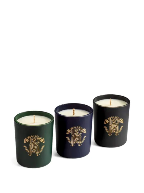 Roberto Cavalli set de tres velas aromáticas Gold Jungle