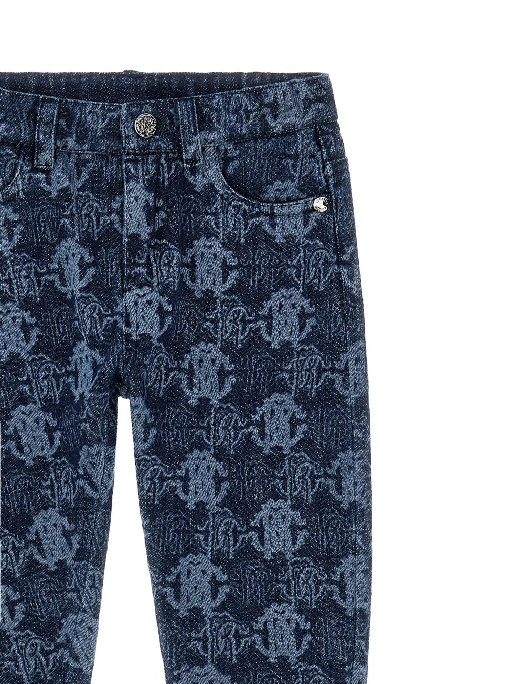  Roberto Cavalli Junior Vaqueros Con Logo - Azul 