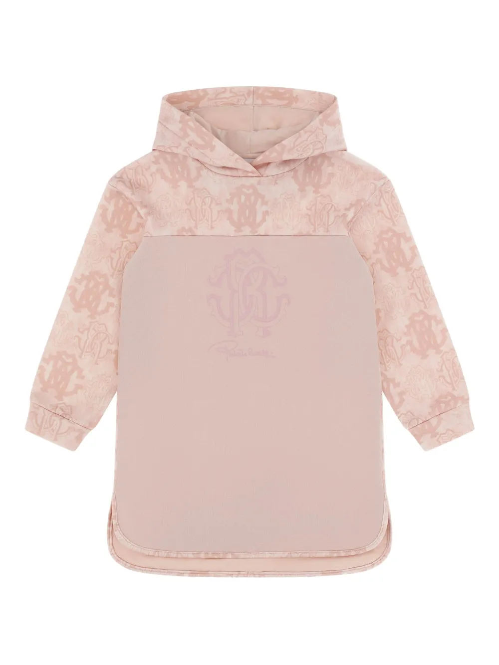 Roberto Cavalli Junior logo-detail hooded dress - Pink