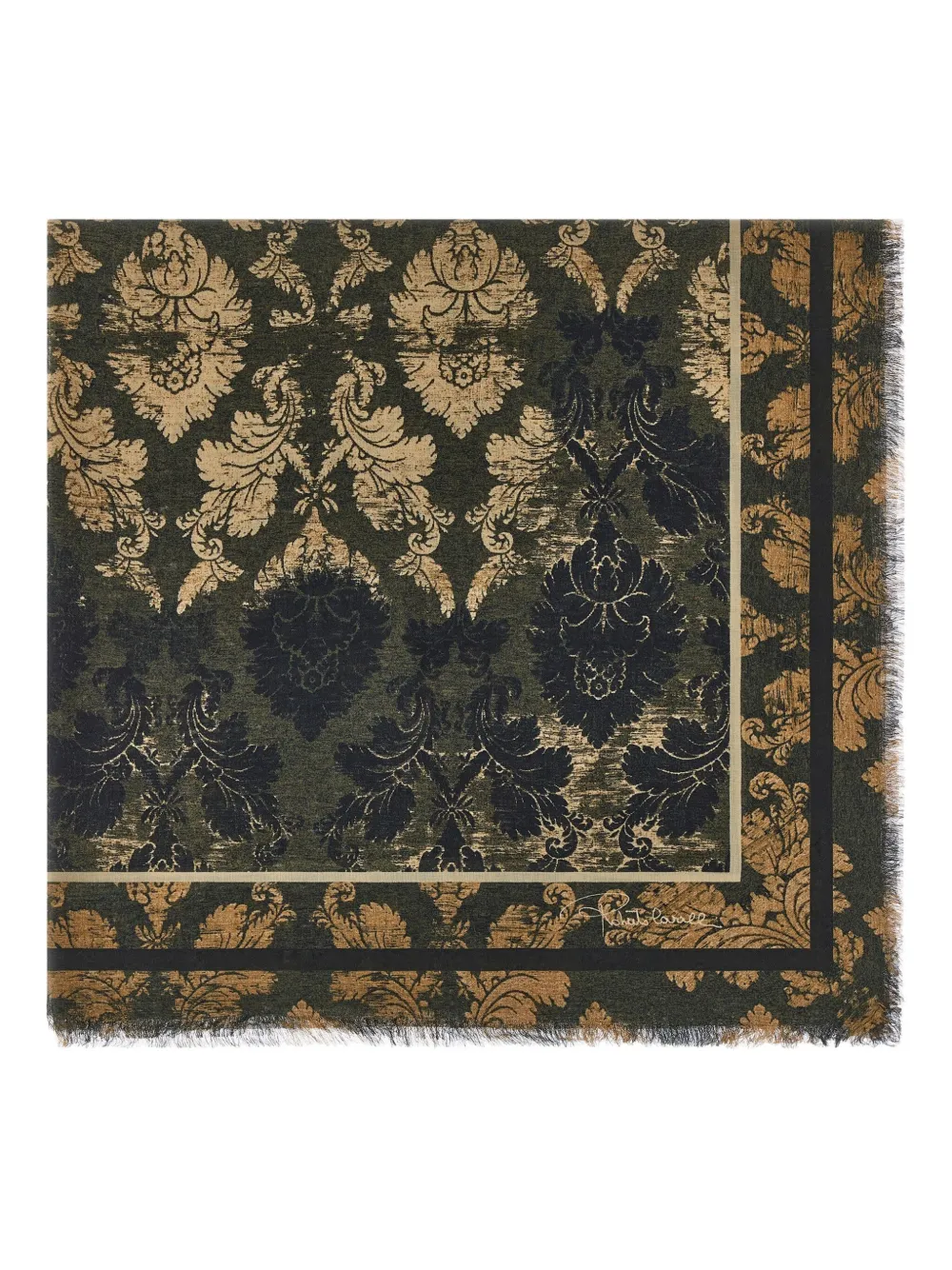 Roberto Cavalli brocade-print shawl | Green | Image 1