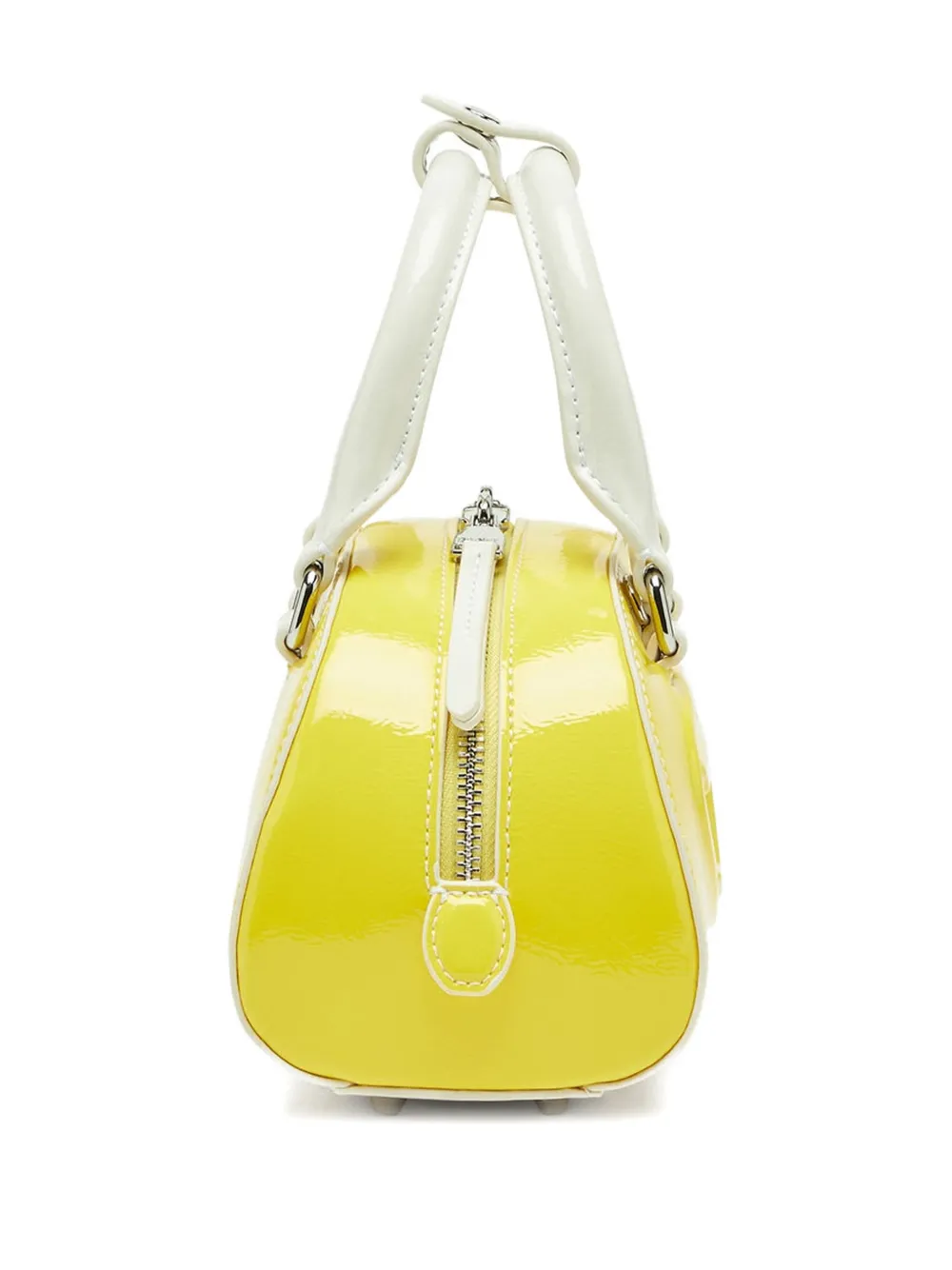 Diesel 1dr Dome Embossed Logo Crossbody Bag In Yellow