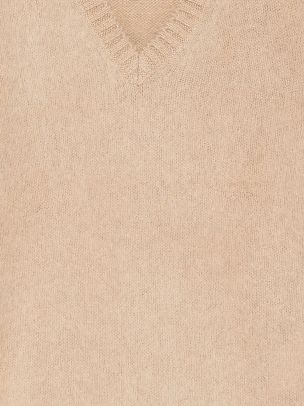 Maison Kitsuné Trui met V-hals Beige