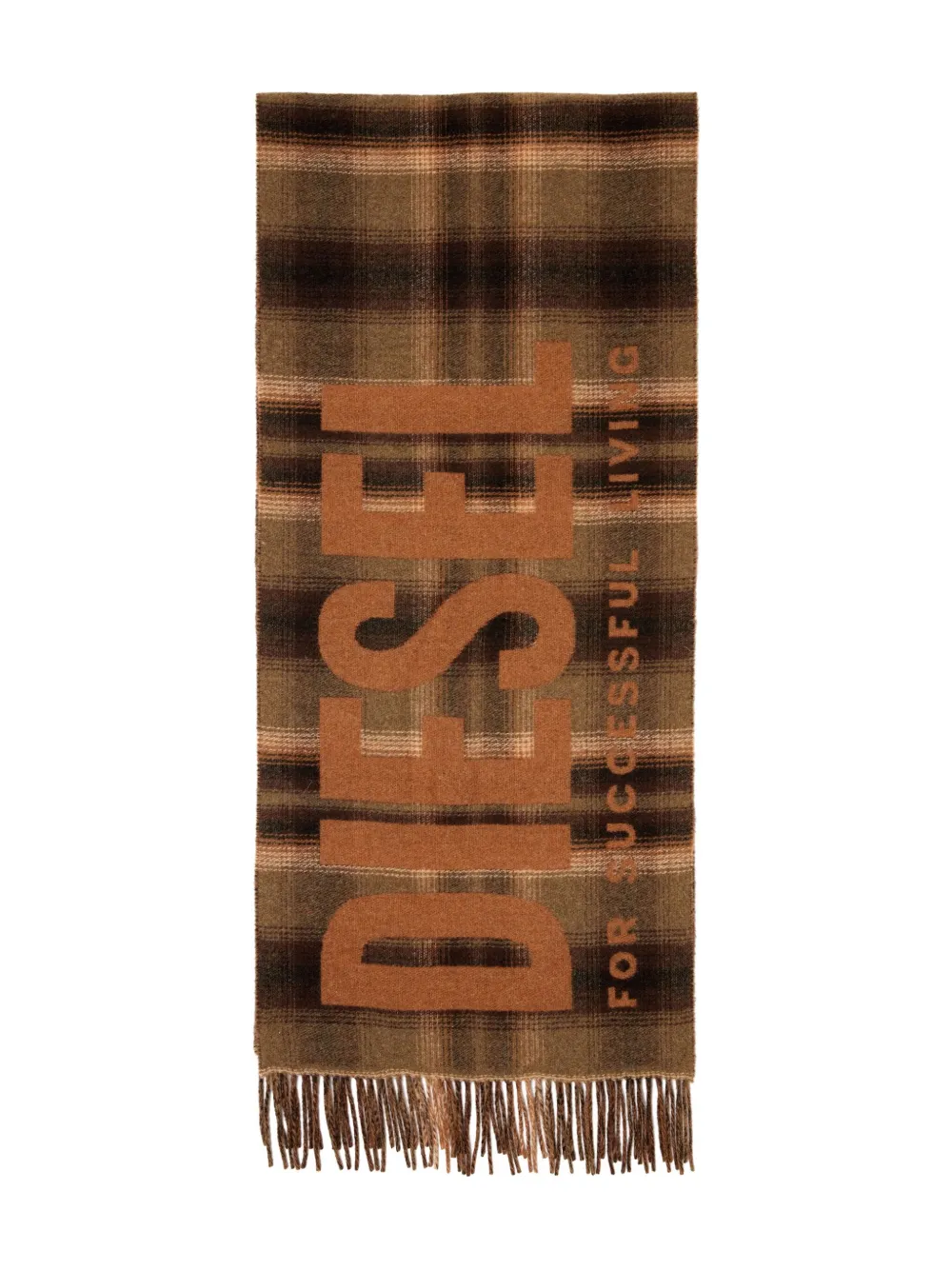 Diesel Geruite sjaal - Bruin
