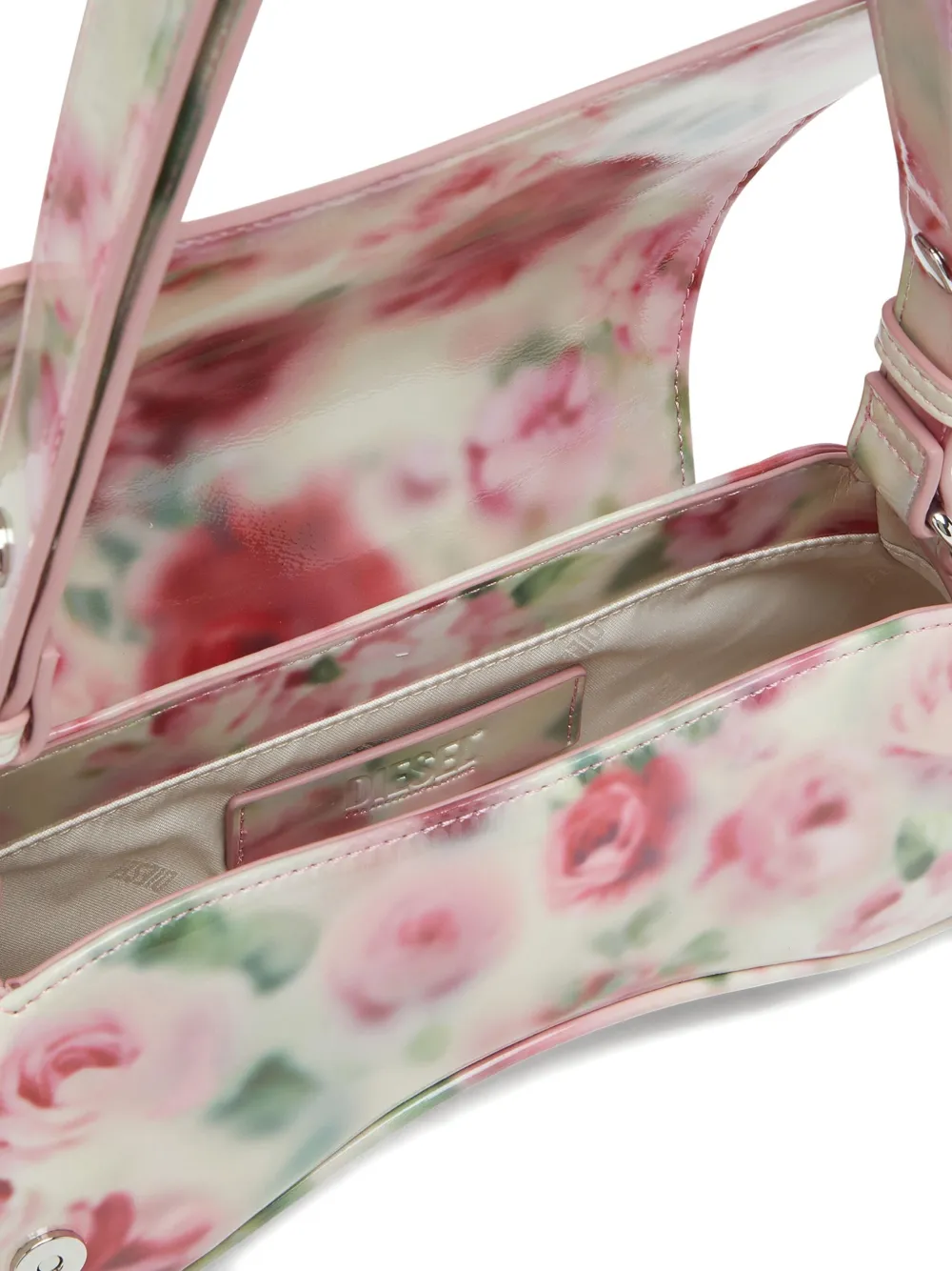 Diesel Schoudertas met bloemenprint Wit