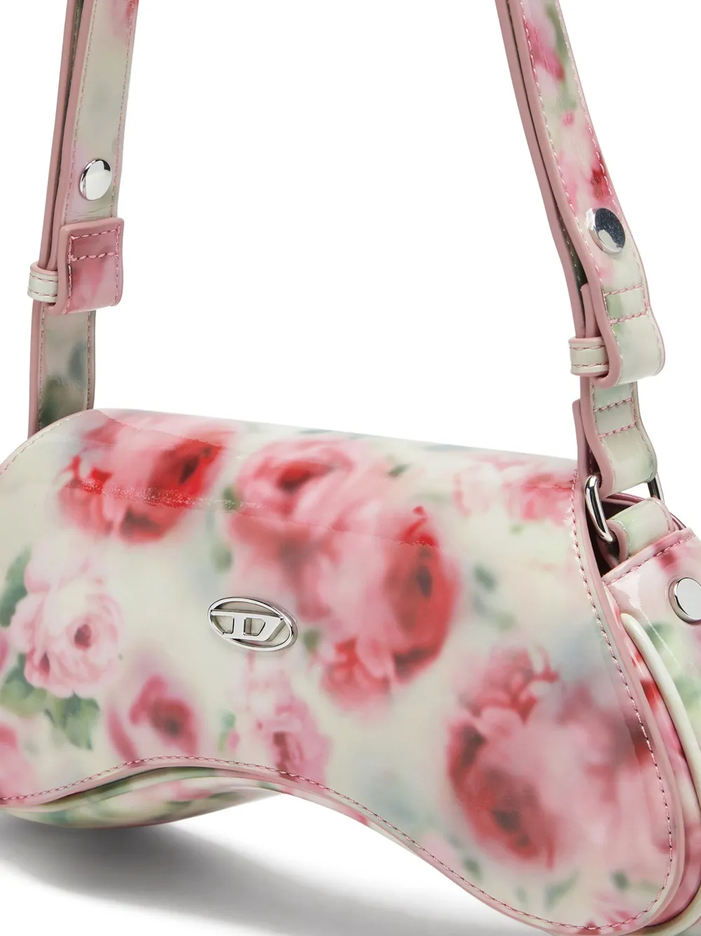 Diesel Schoudertas met bloemenprint Wit