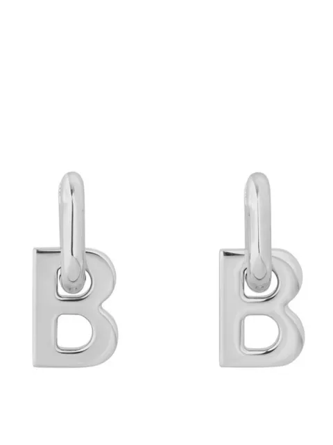 Balenciaga letter-charm earrings