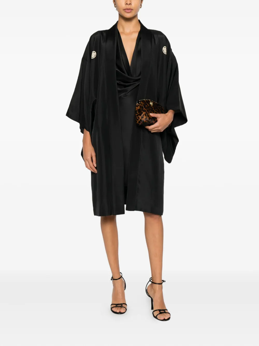 A.N.G.E.L.O. Vintage Cult 1960s jas met korte mouwen - Zwart