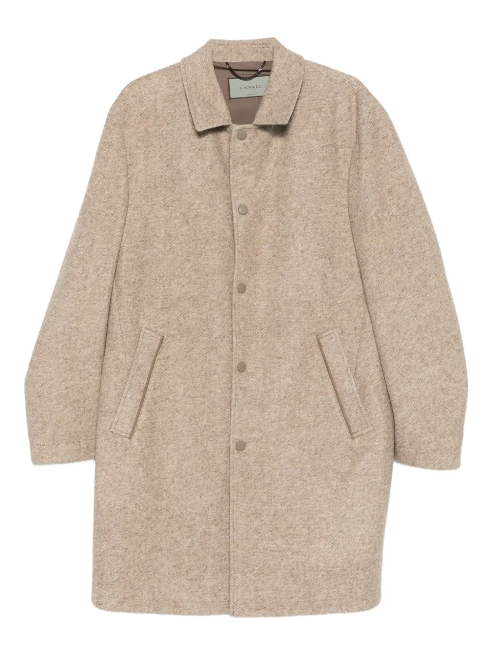 Canali single-breasted coat | Neutrals | Image 1