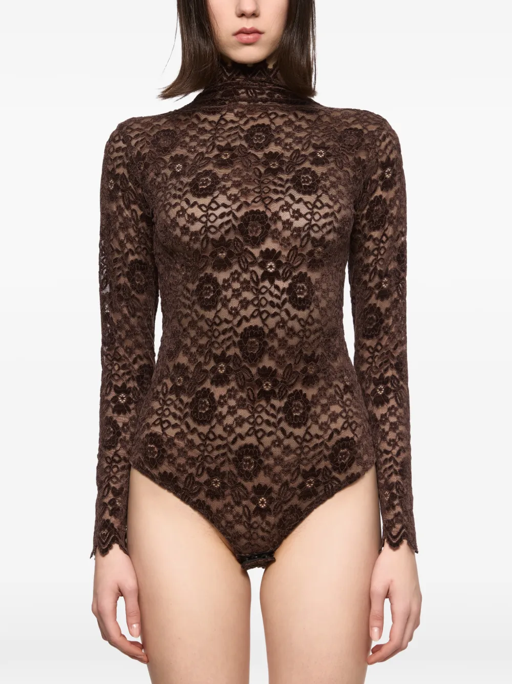 Atu Body Couture Mermaid velvet bodysuit - Marrone