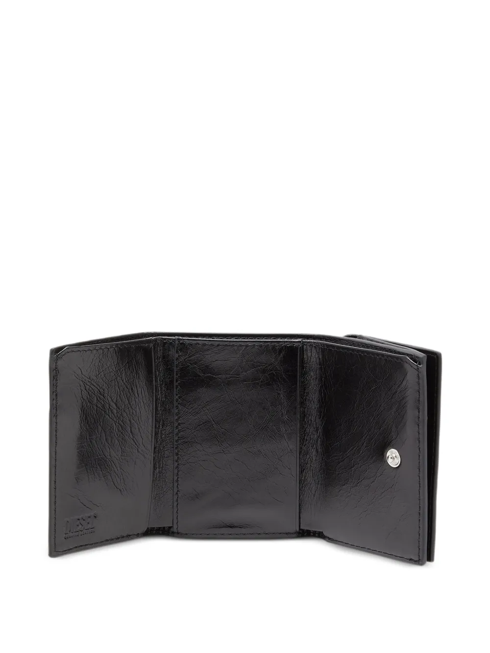Diesel Tri Fold Coin XS portomonnee Zwart