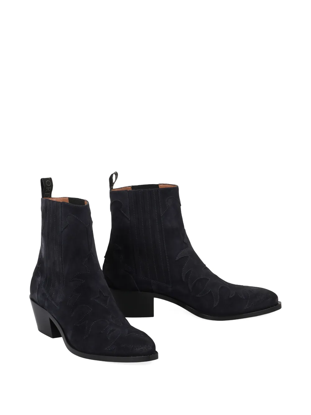 Sartore Laarzen met borduurwerk Blauw