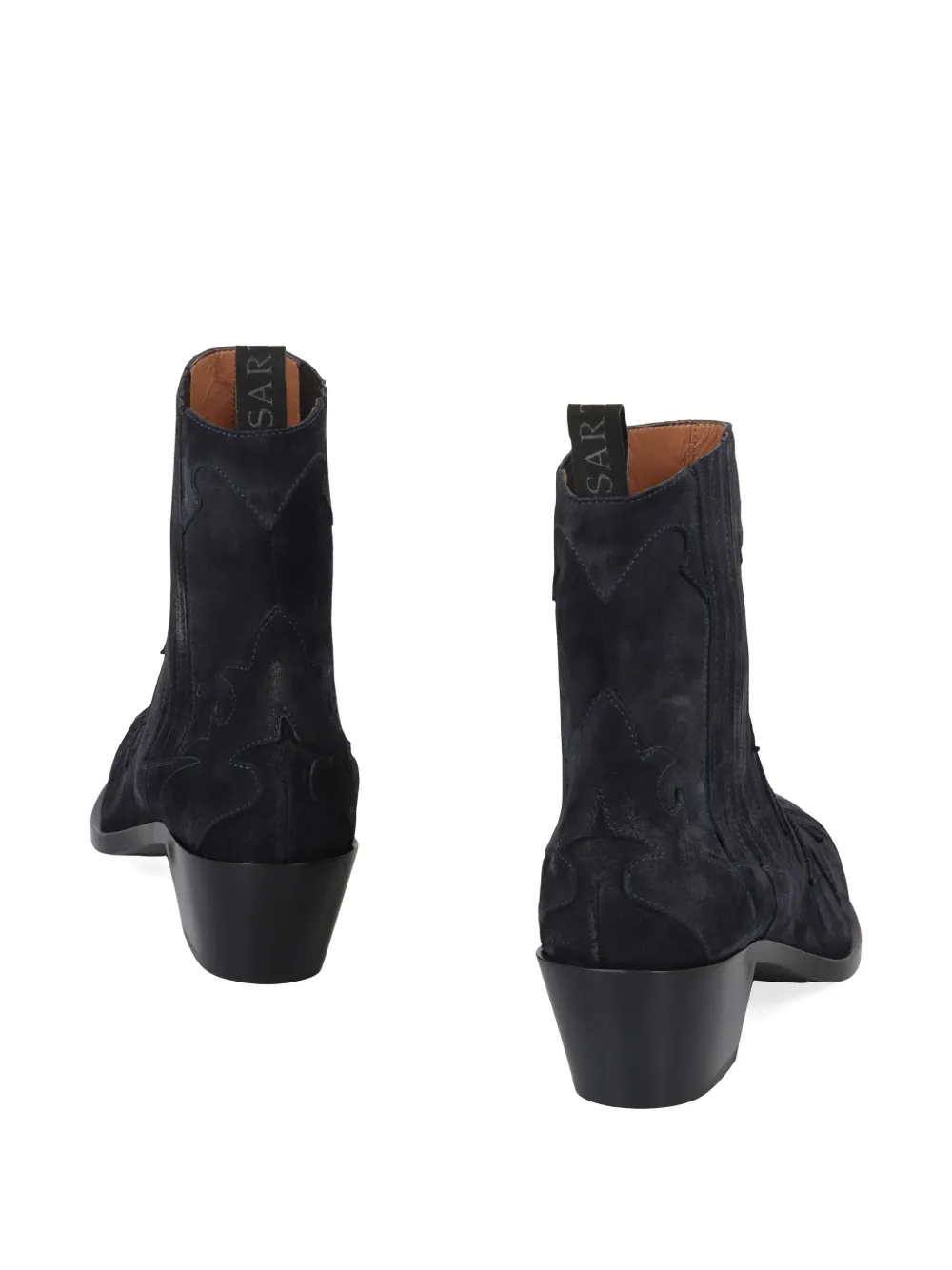 Sartore Laarzen met borduurwerk Blauw