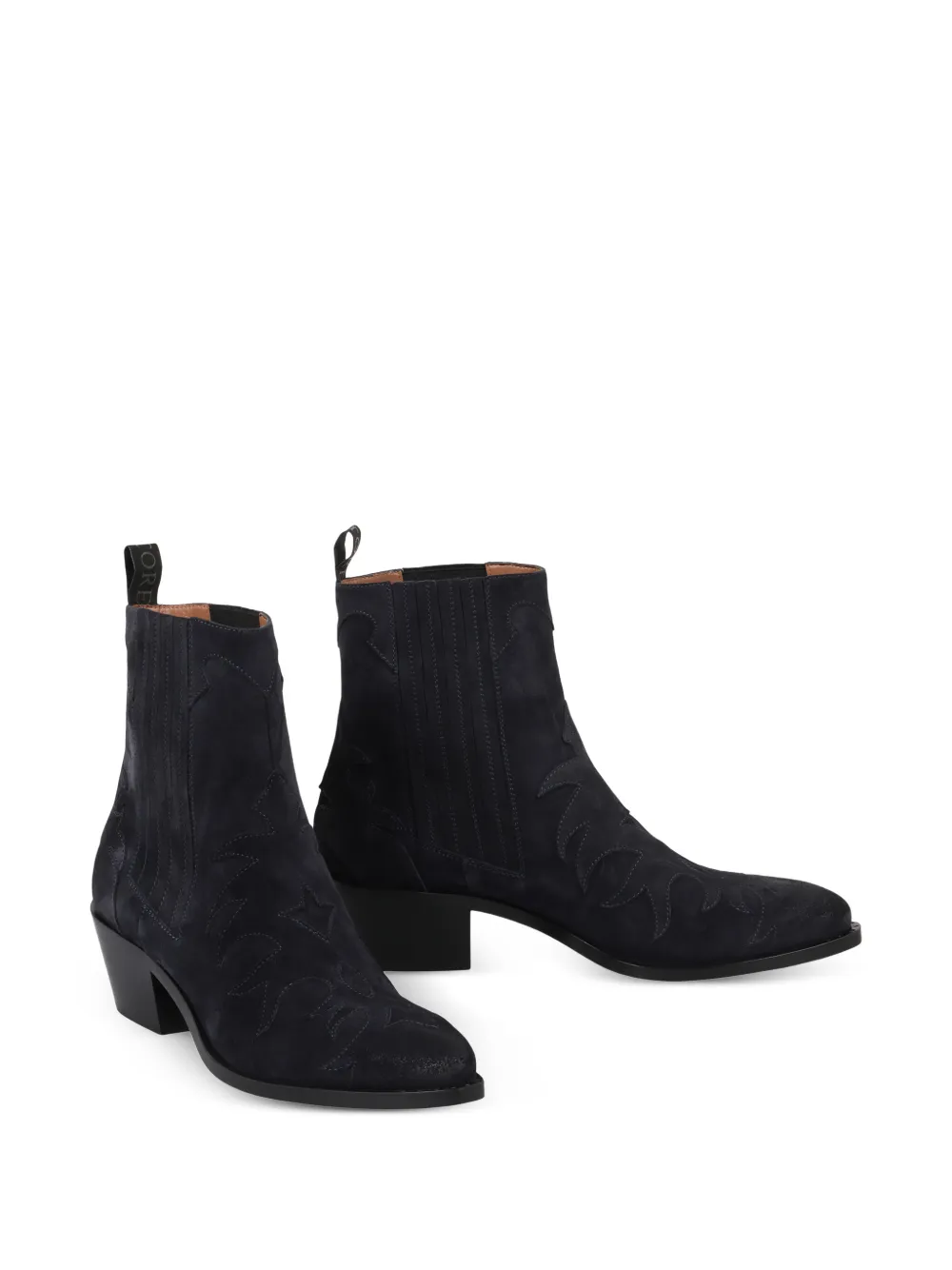 Sartore Laarzen met borduurwerk Blauw