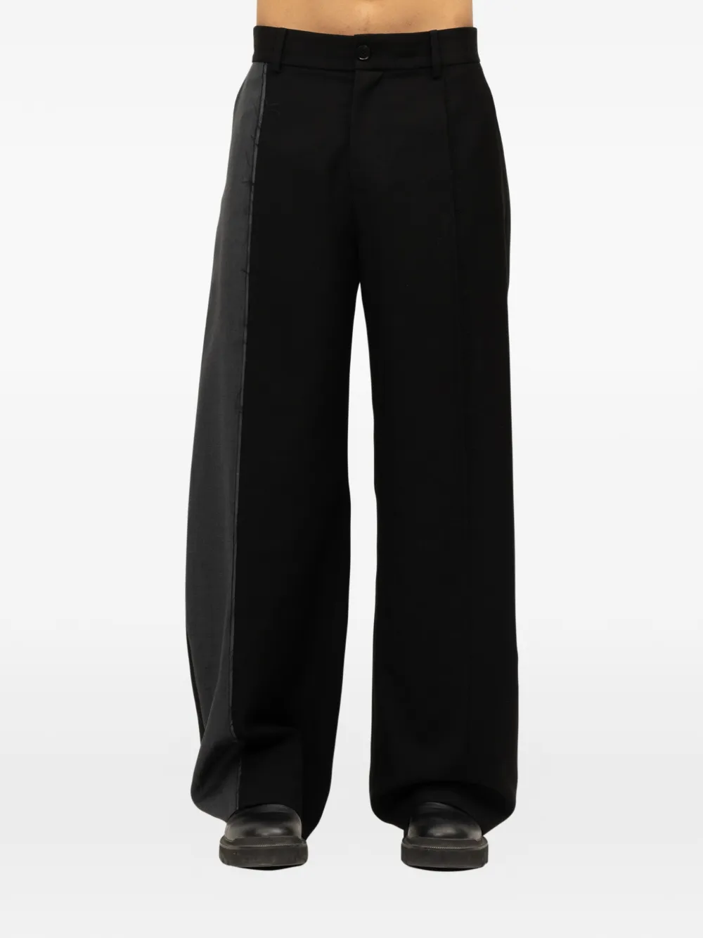 Feng Chen Wang butoon-fastening belt-loops trousers | Black | Image 1
