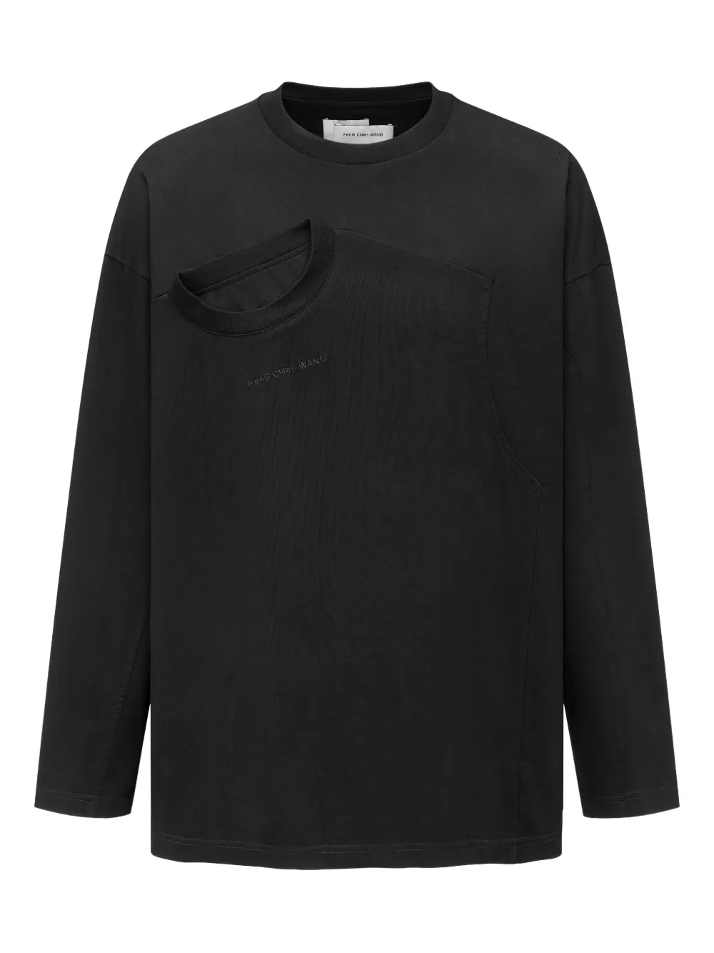 Feng Chen Wang cutout long-sleeve T-shirt | Black | Image 1