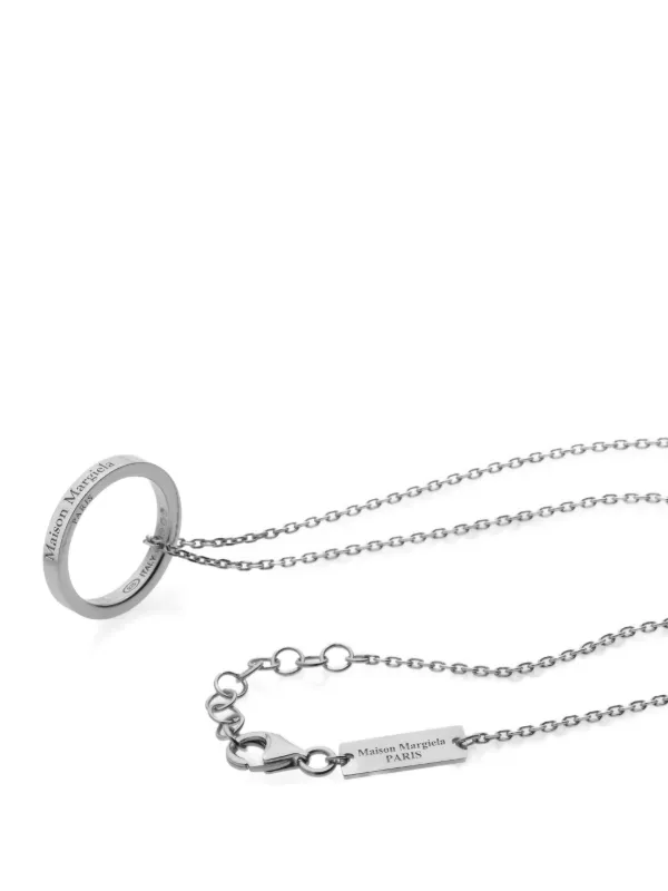 Maison Margiela ロゴ リング ネックレス | シルバートーン | FARFETCH JP