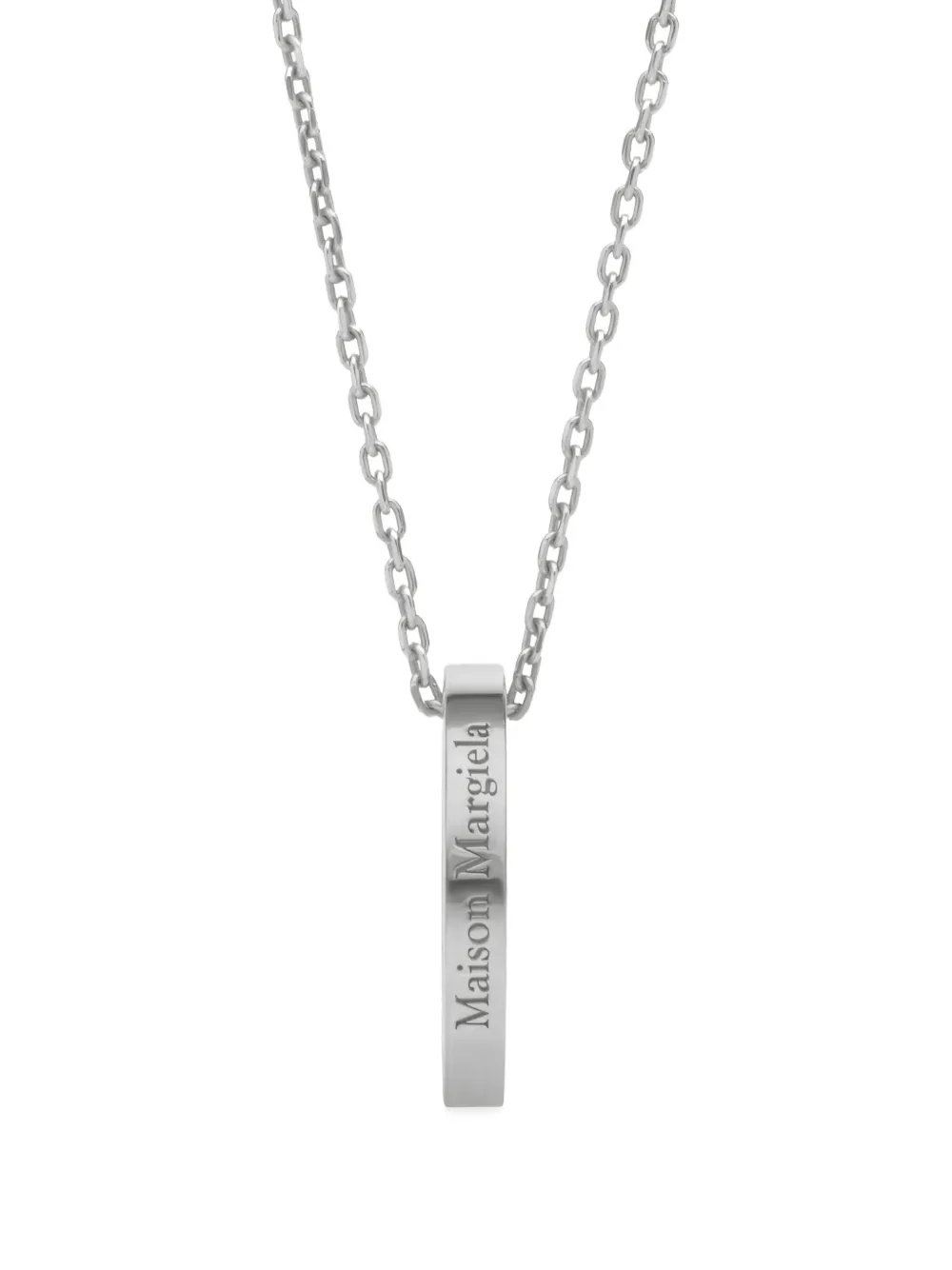 Maison Margiela logo ring precious metals necklace - Silber