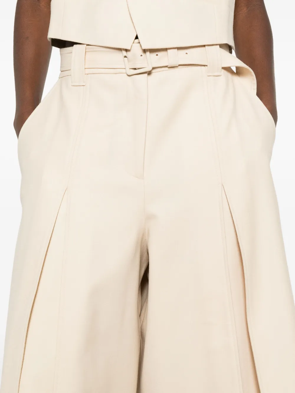 Zimmermann Hypnotic Pleated Wide-leg Trousers In Neutral