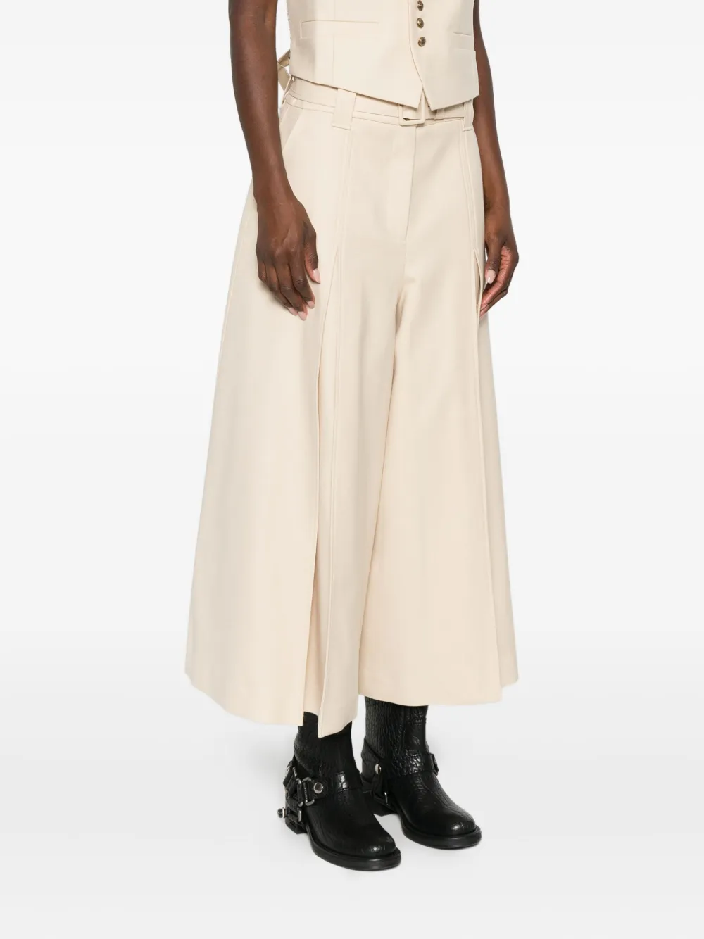 Zimmermann Hypnotic Pleated Wide-leg Trousers In Neutral