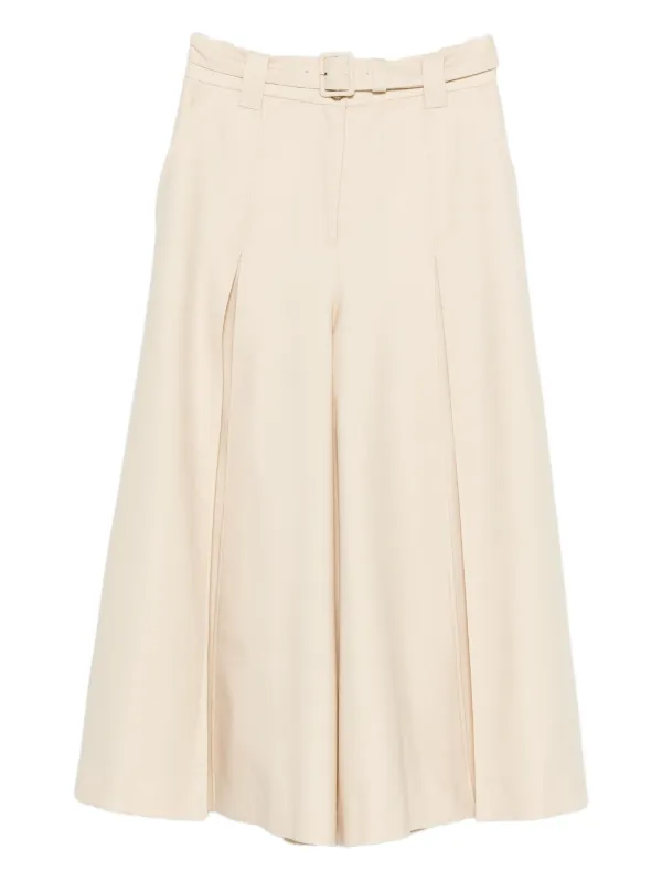 Zimmermann Hypnotic Pleated Wide-leg Trousers in Neutrals