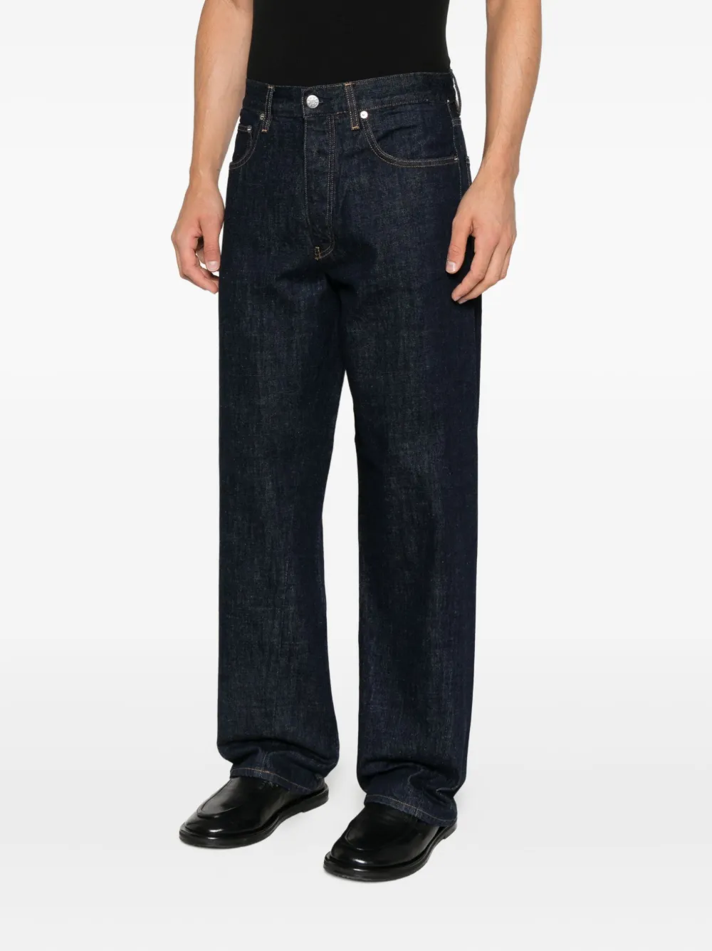 Sunflower Katoenen jeans met knoopssluiting Blauw