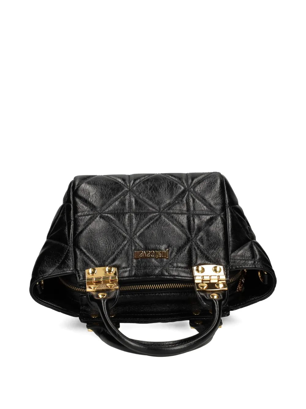 Just Cavalli Quilted Tote Bag In Black
