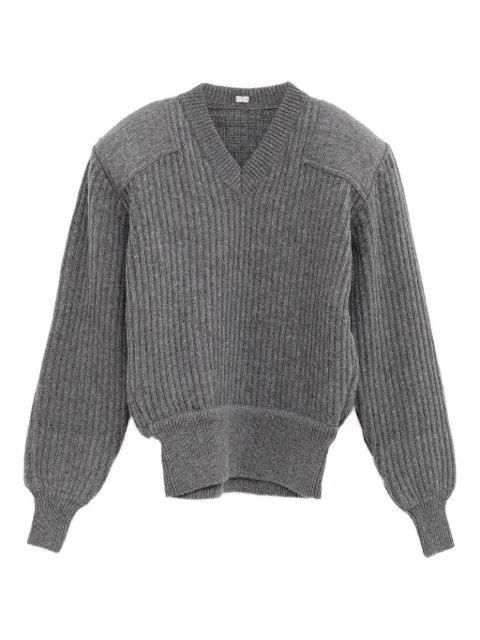 August Barron ribbed V-neck sweater