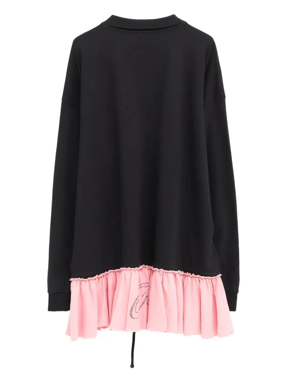 PEPA SALAZAR ruffled mini dress - Zwart