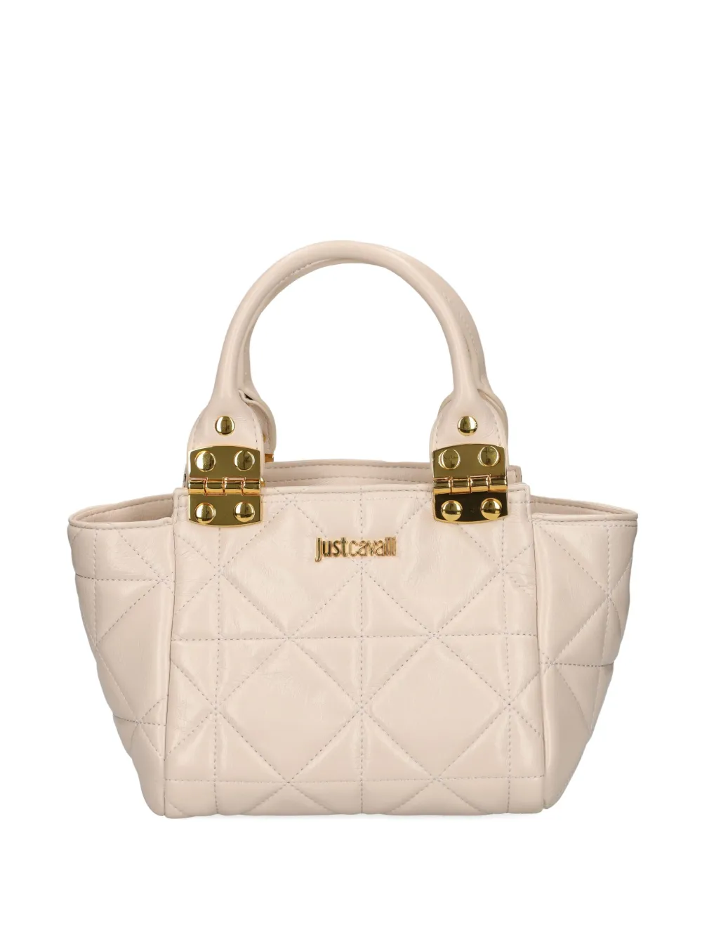 Just Cavalli Quilted Tote Bag In Neutral