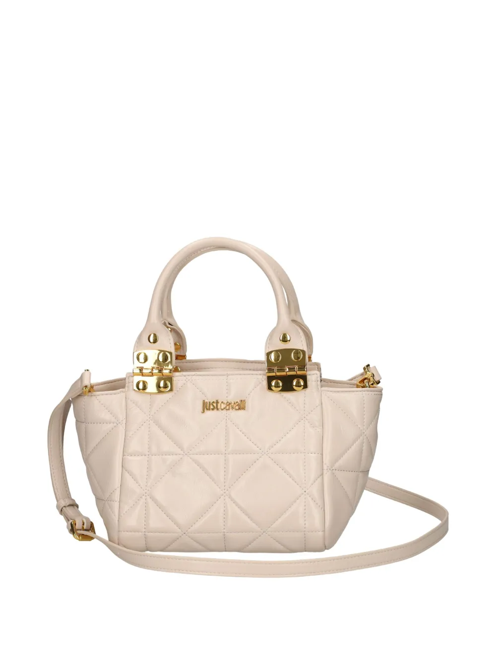 Just Cavalli Quilted Tote Bag In Neutral