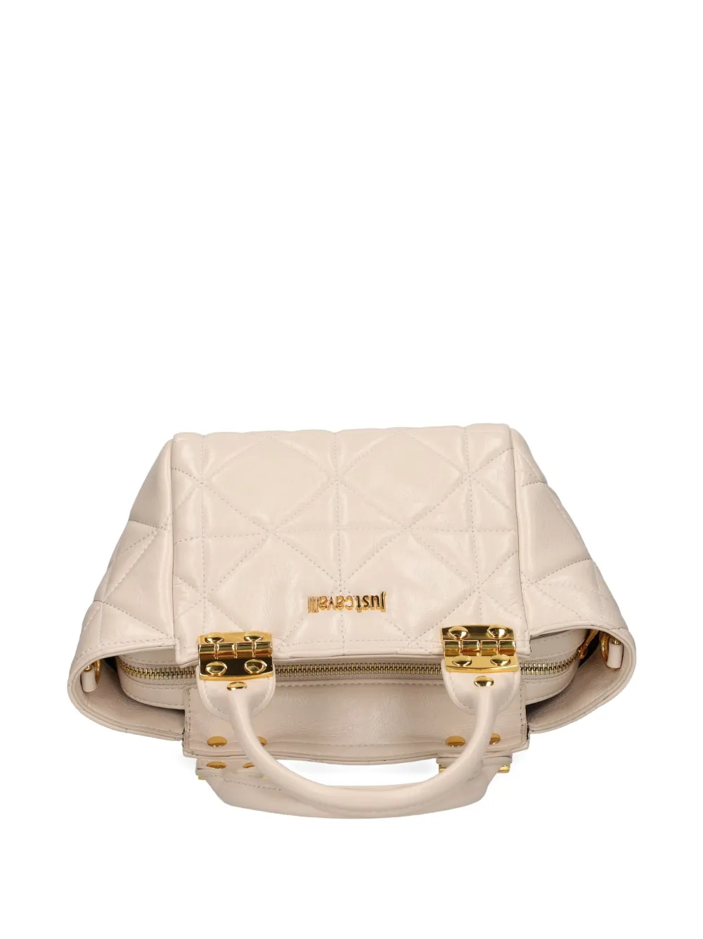 Just Cavalli Quilted Tote Bag In Neutral