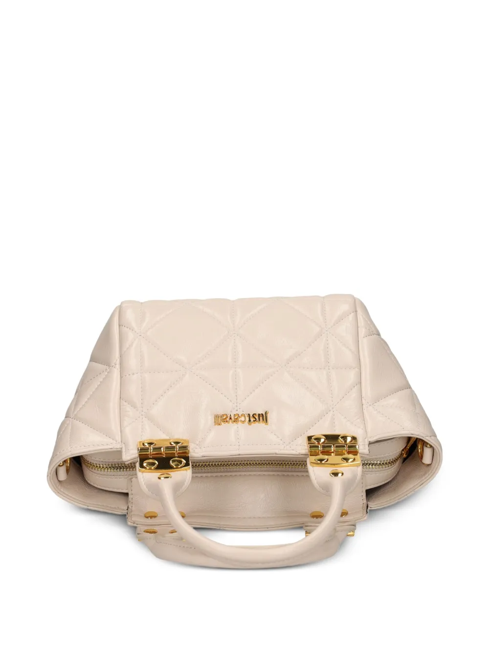 Just Cavalli Gewatteerde shopper Beige