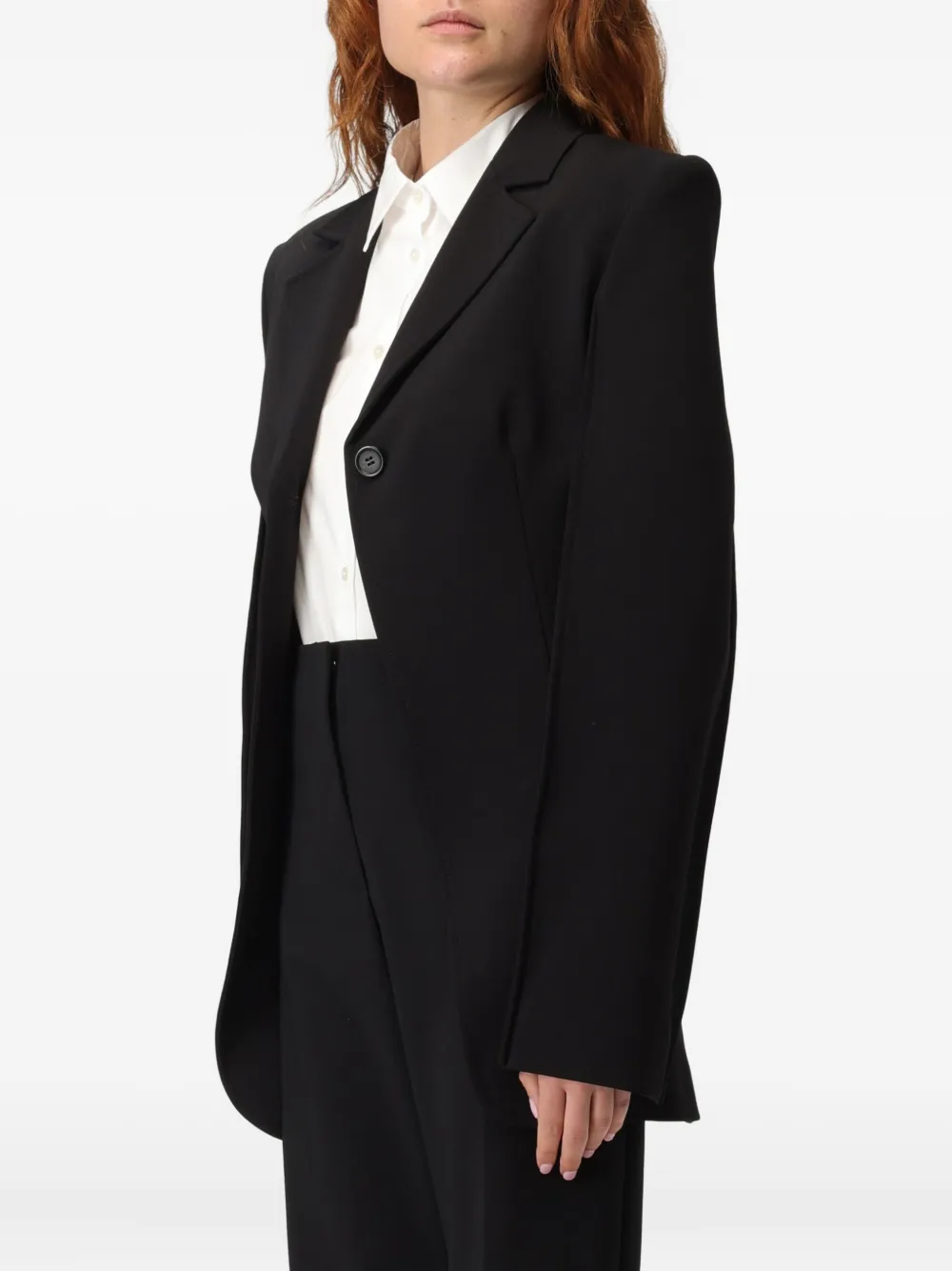 Sportmax Abilitata blazer met enkele rij knopen Zwart