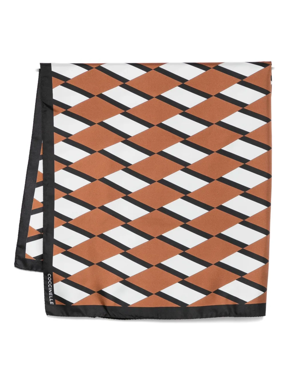 Coccinelle Geometric-print Scarf In Brown