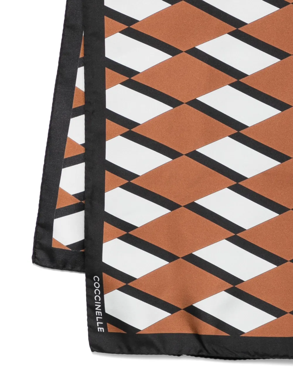 Coccinelle Geometric-print Scarf In Brown