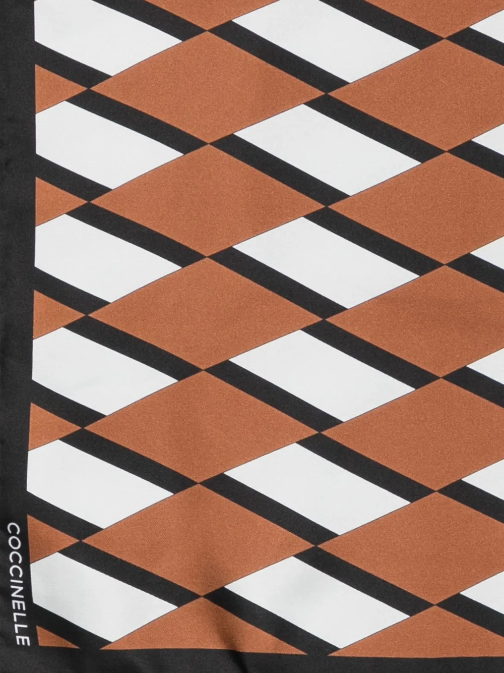 Coccinelle Geometric-print Scarf In Brown
