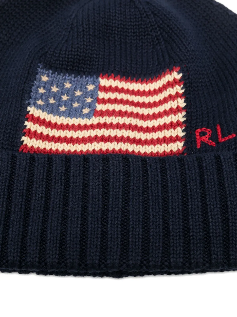 POLO RALPH LAUREN KIDS Muts met geborduurde vlag Blauw
