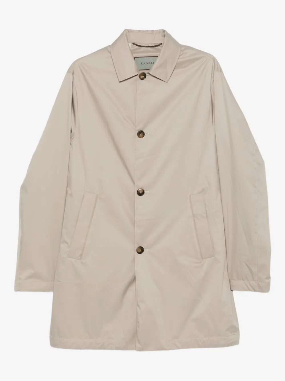 Canali single-breasted coat | Neutrals | Image 1